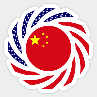 Chinese American Multinational Patriot Flag Sticker